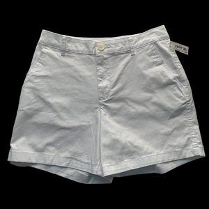 Amazon Essentials Chino Shorts Size 6 White 4 Pockets 5 Inch Inseam